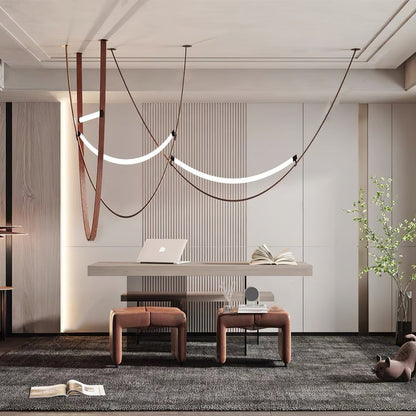 Leather Belt LED Pendant Light