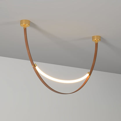 Leather Belt LED Pendant Light
