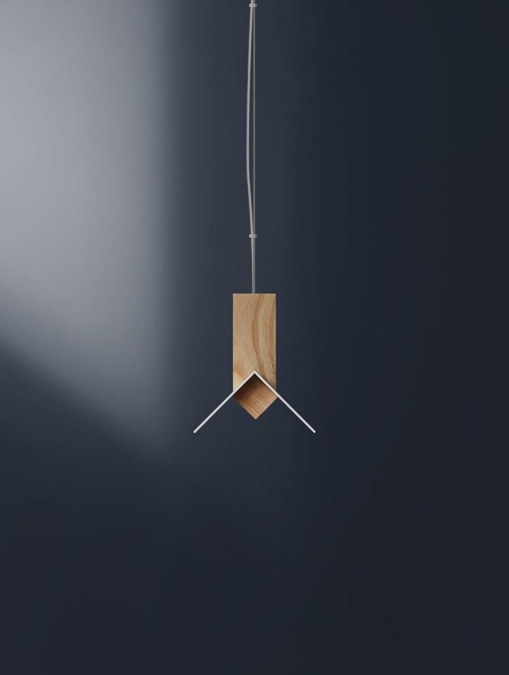 Loft-Style Linear Wood & Metal LED Pendant Light