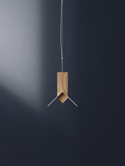 Loft-Style Linear Wood & Metal LED Pendant Light