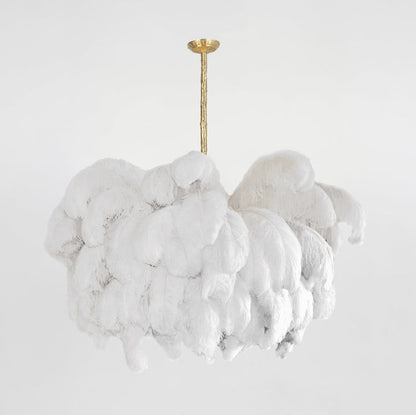 Luxury Ostrich Feather Chandelier Lighting Fixture