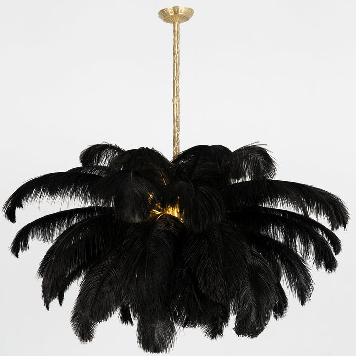 Luxury Ostrich Feather Chandelier Lighting Fixture