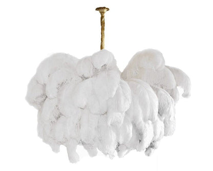 Luxury Ostrich Feather Chandelier Lighting Fixture