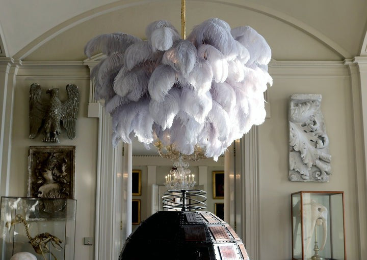 Luxury Ostrich Feather Chandelier Lighting Fixture