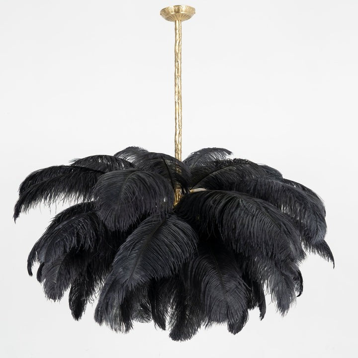 Luxury Ostrich Feather Chandelier Lighting Fixture