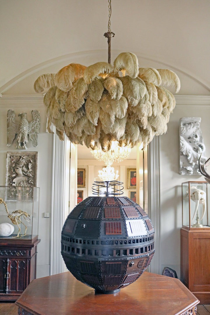 Luxury Ostrich Feather Chandelier Lighting Fixture