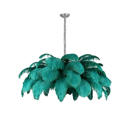 Luxury Ostrich Feather Chandelier Lighting Fixture