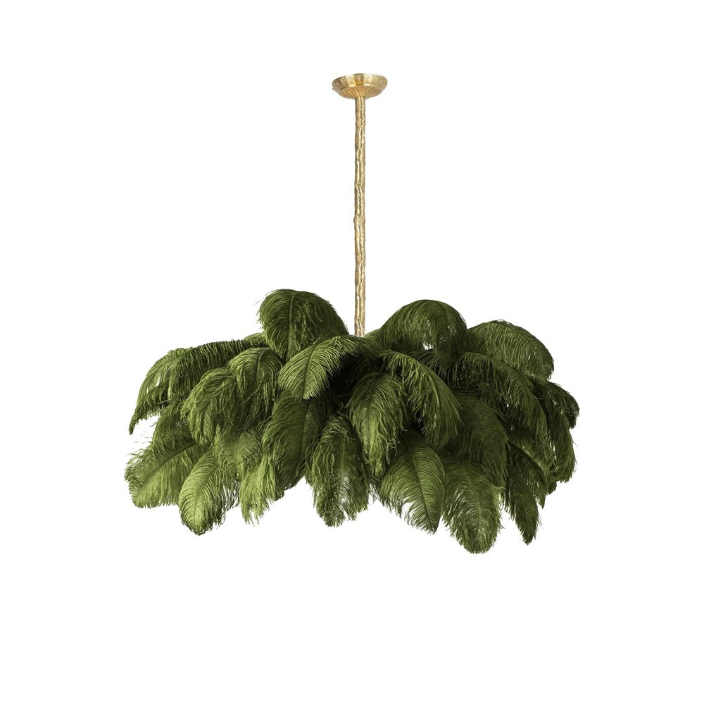 Luxury Ostrich Feather Chandelier Lighting Fixture
