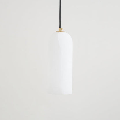 Mid-Century Alabaster Pendant Light with Brass Accents