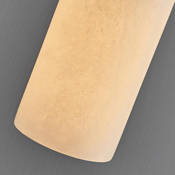 Mid-Century Alabaster Pendant Light with Brass Accents