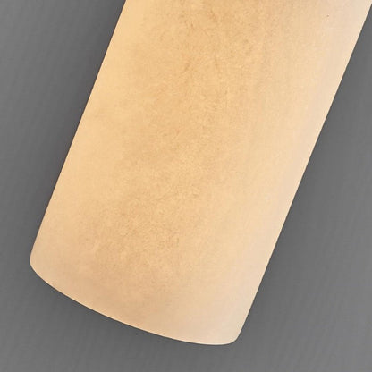 Mid-Century Alabaster Pendant Light with Brass Accents