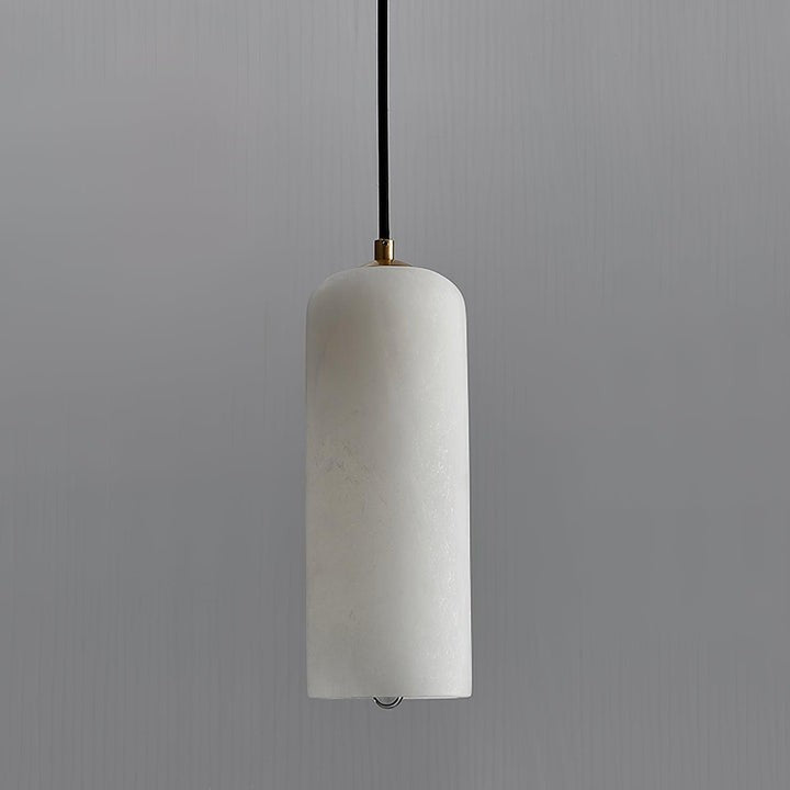 Mid-Century Alabaster Pendant Light with Brass Accents