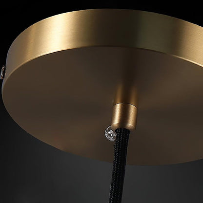 Mini Alabaster Pendant Light with Brass Details