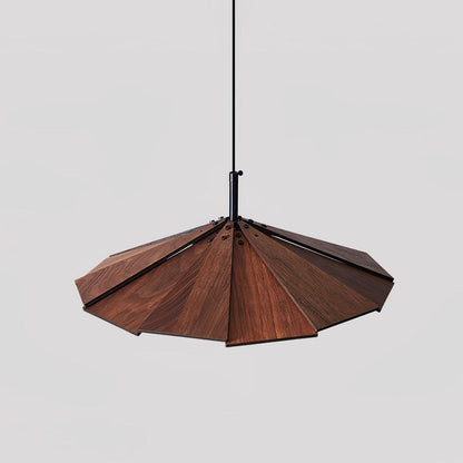 Minimalist Wooden Umbrella Pendant Light