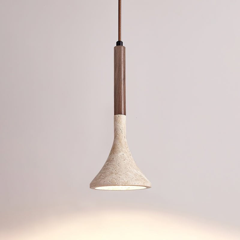 Minimalist Yellow Travertine Pendant Light