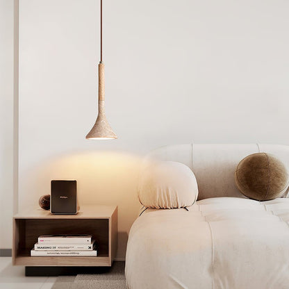 Minimalist Yellow Travertine Pendant Light