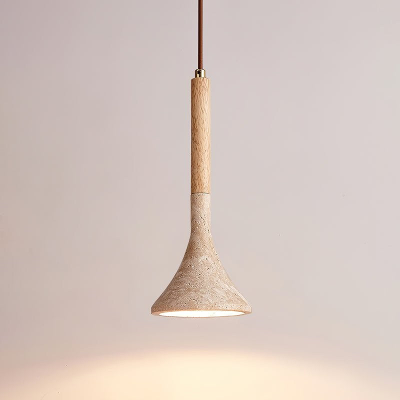 Minimalist Yellow Travertine Pendant Light