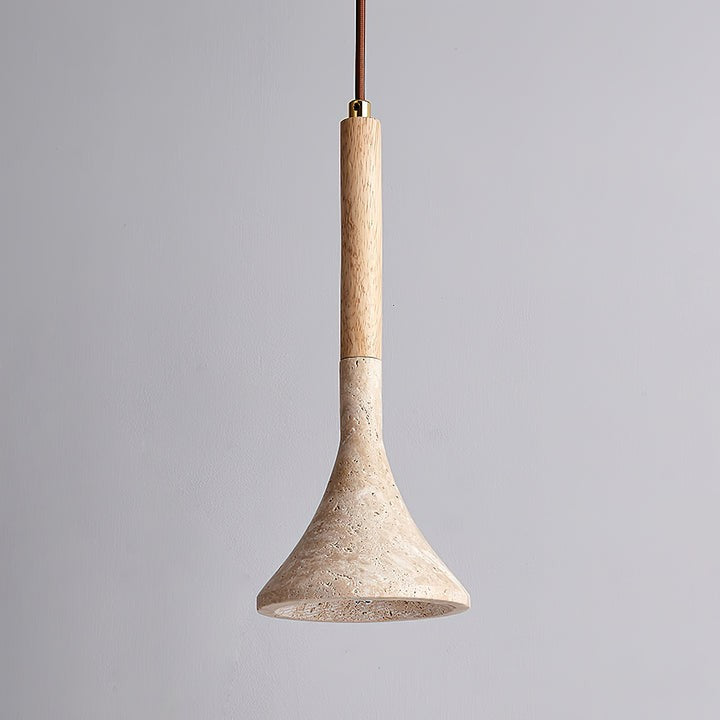 Minimalist Yellow Travertine Pendant Light