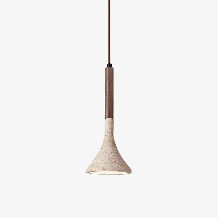 Minimalist Yellow Travertine Pendant Light