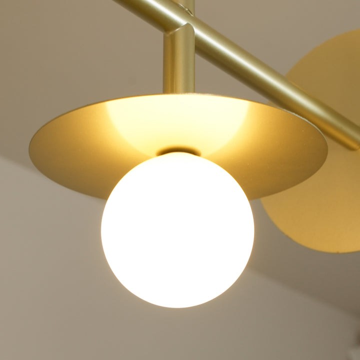 Modern 125cm Metal &amp; Glass Ring Chandelier
