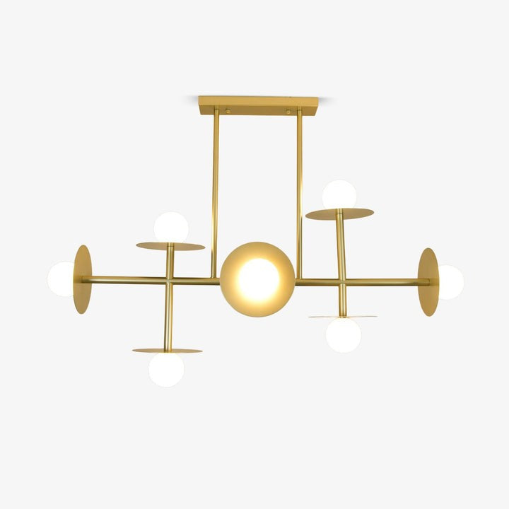 Modern 125cm Metal &amp; Glass Ring Chandelier