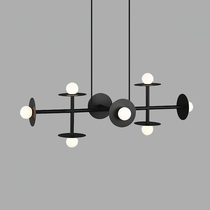 Modern 125cm Metal &amp; Glass Ring Chandelier