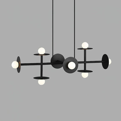 Modern 125cm Metal &amp; Glass Ring Chandelier