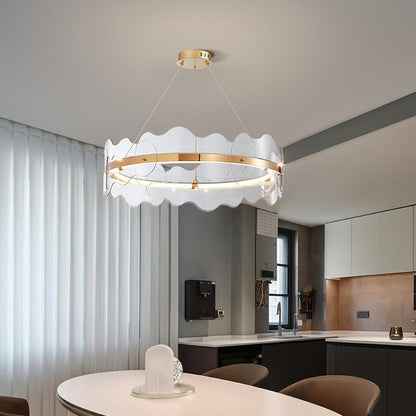Modern Acrylic Wave LED Chandelier