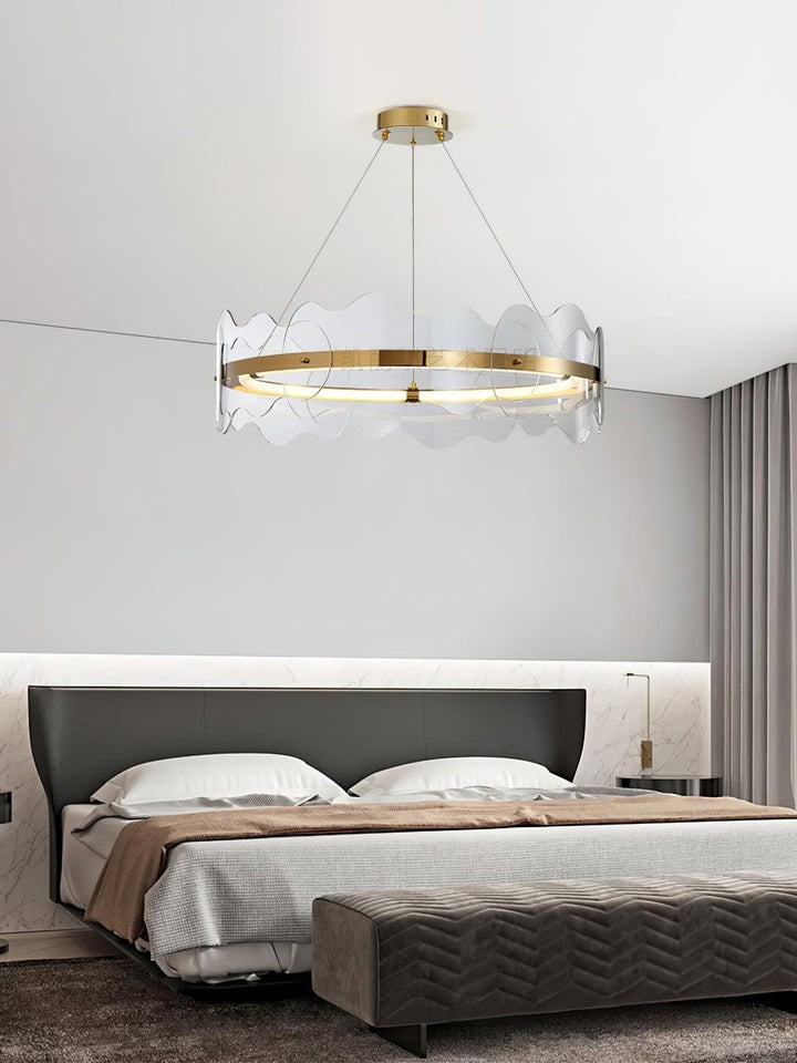 Modern Acrylic Wave LED Chandelier