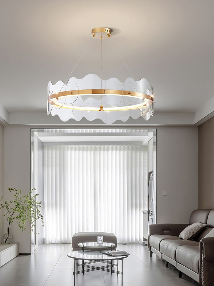 Modern Acrylic Wave LED Chandelier