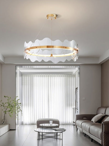 Modern Acrylic Wave LED Chandelier