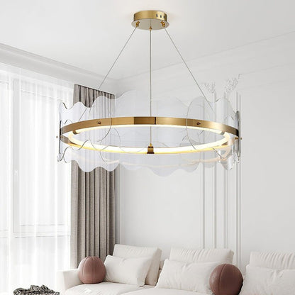 Modern Acrylic Wave LED Chandelier