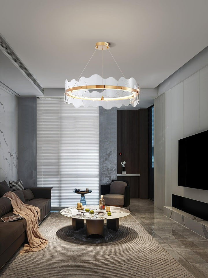 Modern Acrylic Wave LED Chandelier
