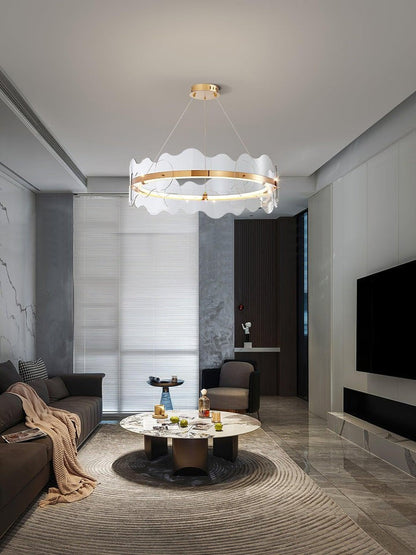 Modern Acrylic Wave LED Chandelier