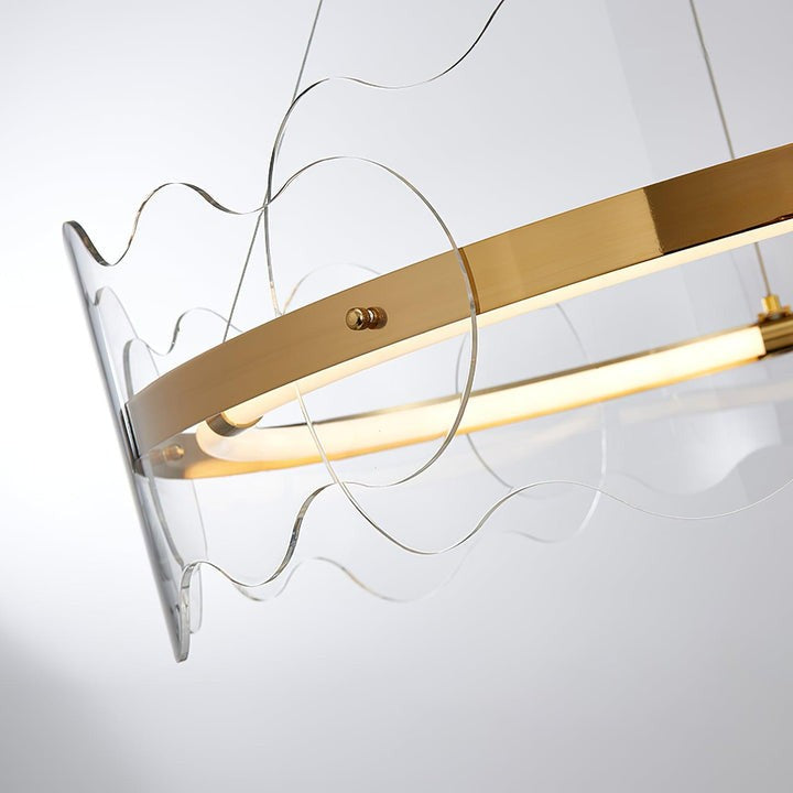 Modern Acrylic Wave LED Chandelier