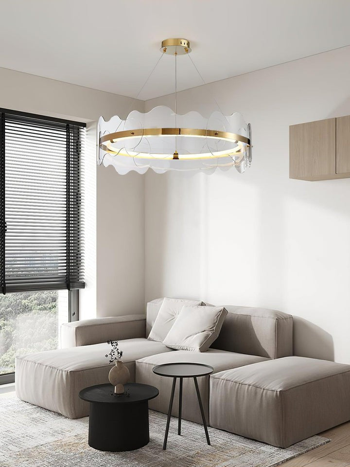 Modern Acrylic Wave LED Chandelier