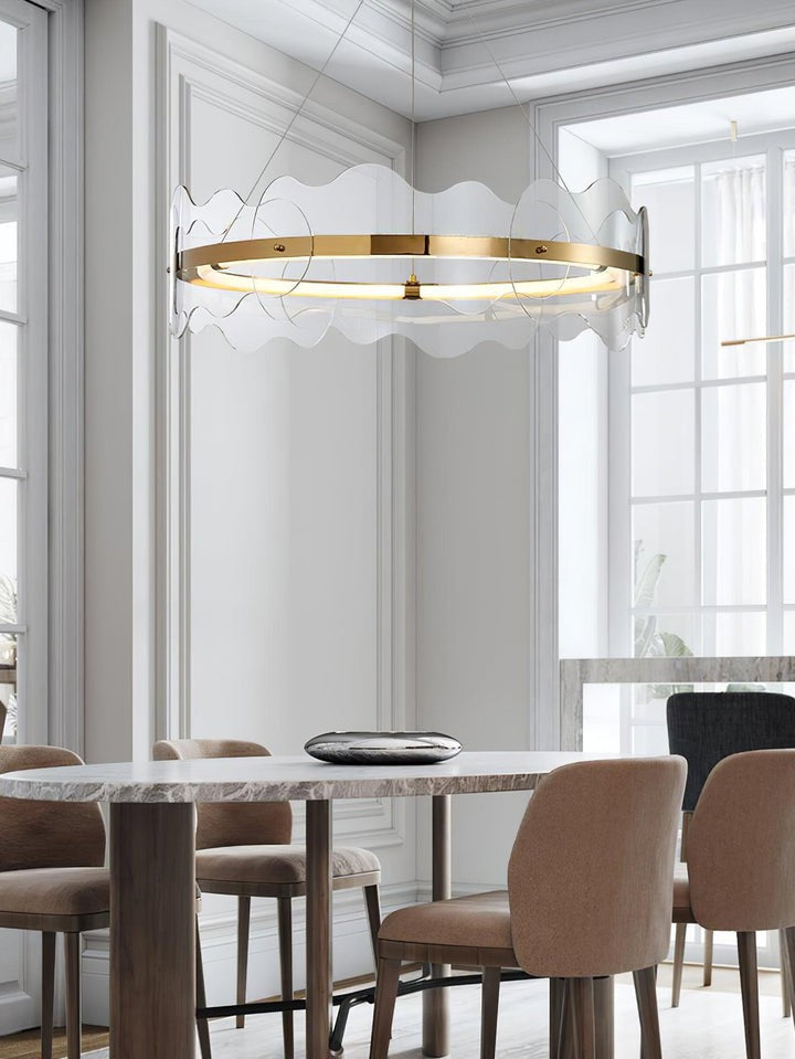 Modern Acrylic Wave LED Chandelier