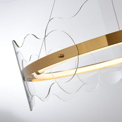 Modern Acrylic Wave LED Chandelier