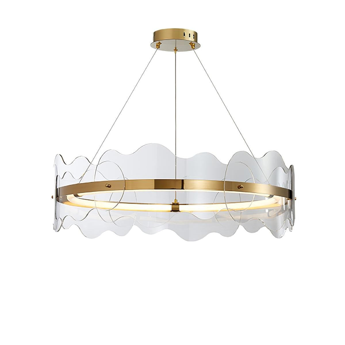 Modern Acrylic Wave LED Chandelier