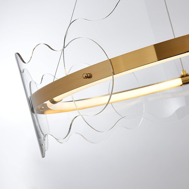 Modern Acrylic Wave LED Chandelier