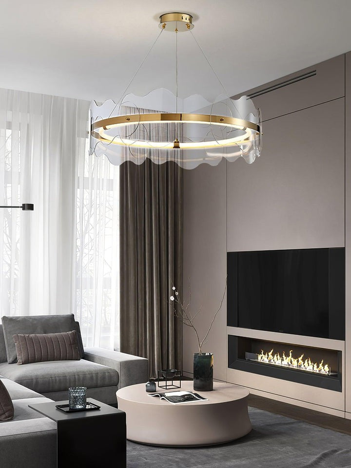 Modern Acrylic Wave LED Chandelier