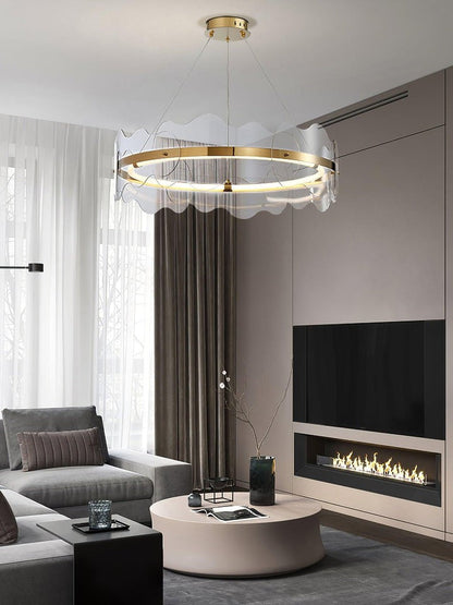 Modern Acrylic Wave LED Chandelier