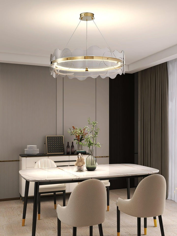 Modern Acrylic Wave LED Chandelier