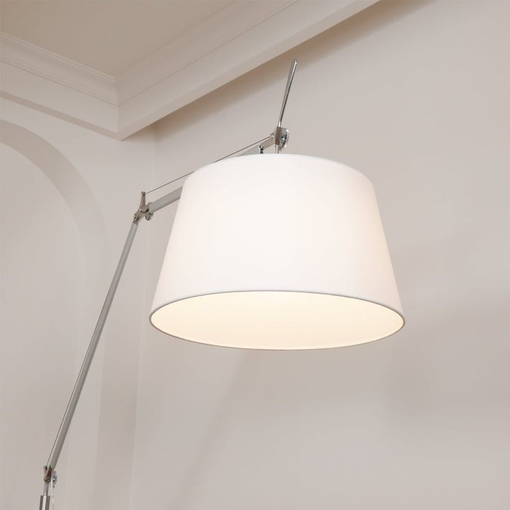 Modern Adjustable Metal & Fabric LED Floor Lamp