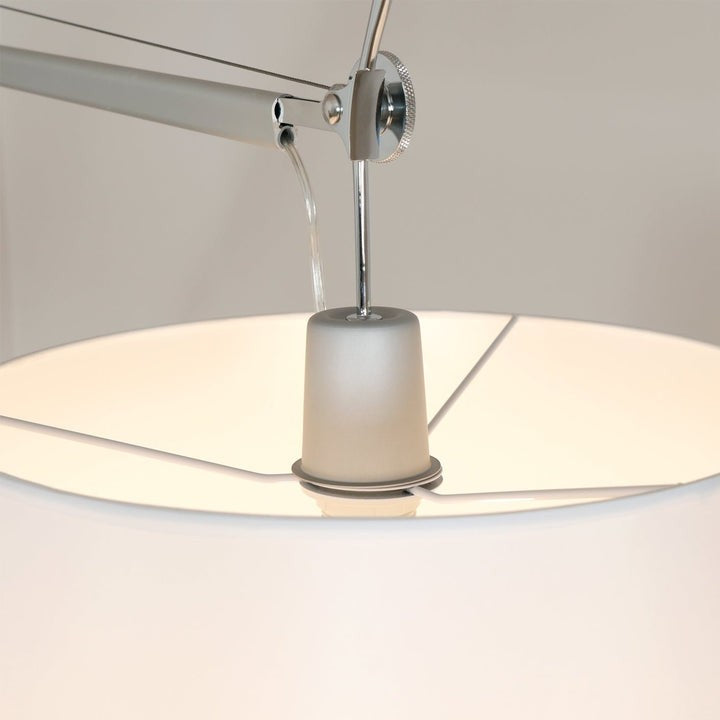 Modern Adjustable Metal & Fabric LED Floor Lamp