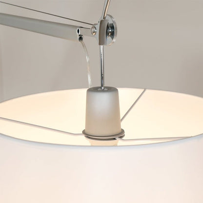 Modern Adjustable Metal & Fabric LED Floor Lamp