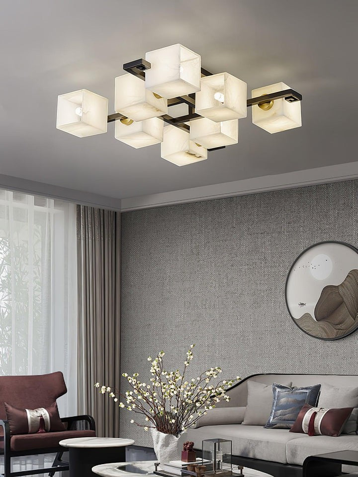 Modern Alabaster Cluster LED Ceiling Light