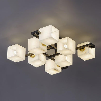 Modern Alabaster Cluster LED Ceiling Light