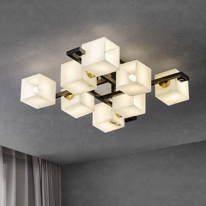 Modern Alabaster Cluster LED Ceiling Light