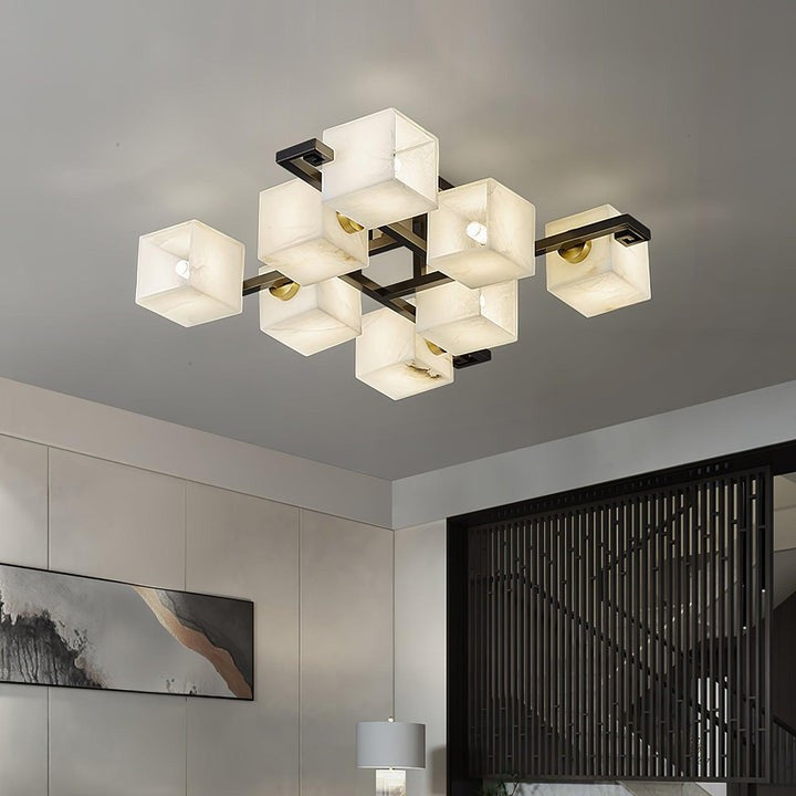 Modern Alabaster Cluster LED Ceiling Light